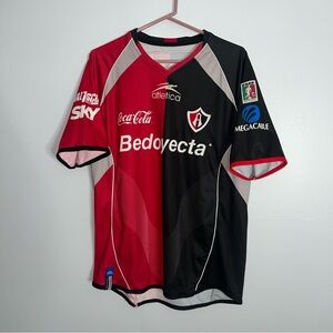 Atlas De Guadalajara Jersey Mens Large Red Black Atletica 2007 2008 Futbol MX